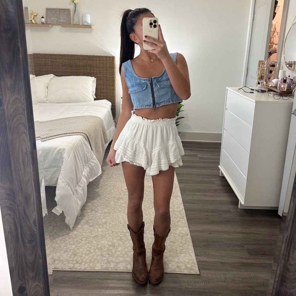 Denim Crop Tank Top